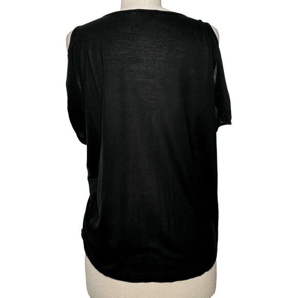 Rag & Bone Black Jean Split Sleeve Pullover Top - Picture 4 of 6